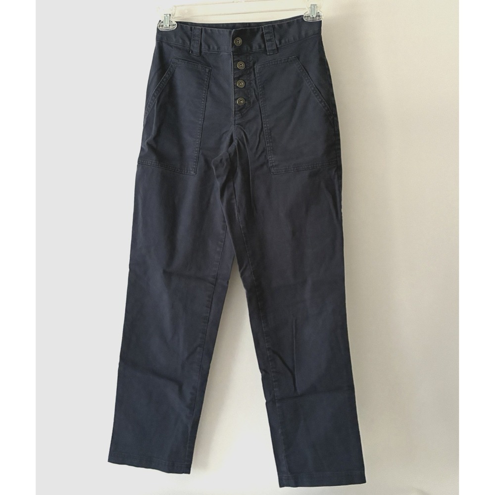 Columbia Women's Holly Hideaway Pants Size 4 Straight Leg Navy Cotton Chino